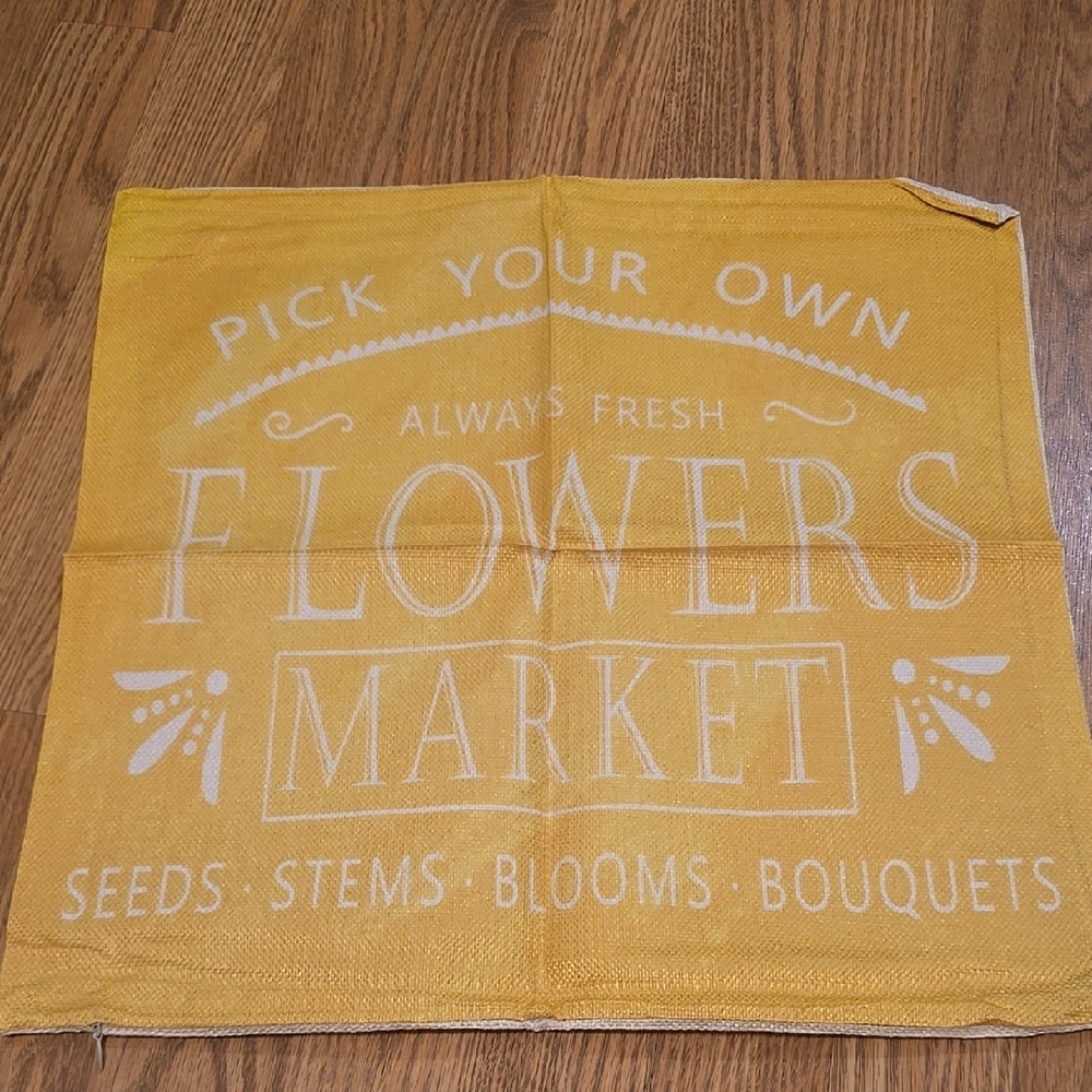 Yellow Decorative Pillow Cover
